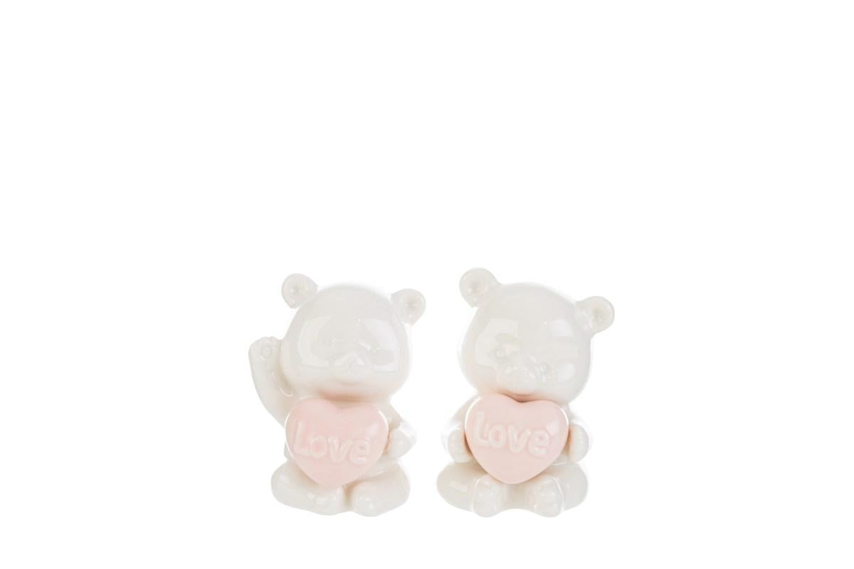 ORSETTO CUORE PORCELLANA - COD 57149