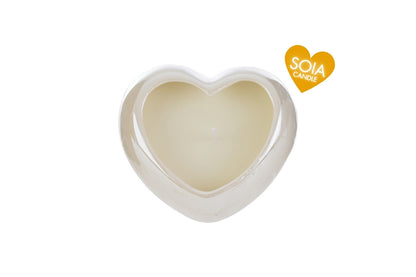 CANDELA SOIA CUORE PORCELLANA C/SHOPPER - COD 57143