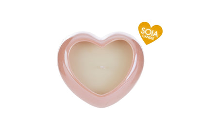 CANDELA SOIA CUORE PORCELLANA C/SHOPPER - COD 57143
