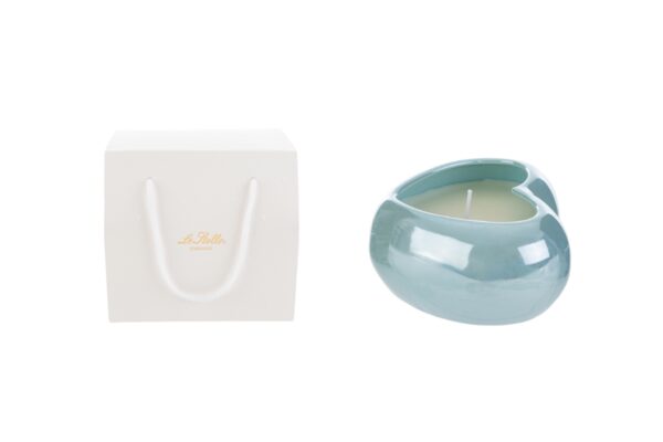 CANDELA SOIA CUORE PORCELLANA C/SHOPPER - COD 57143