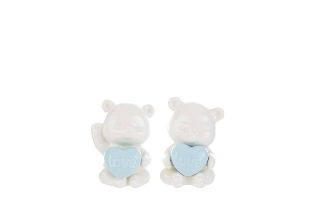 ORSETTO CUORE PORCELLANA - COD 57149